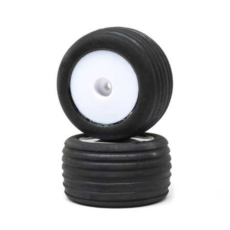 Directional Tires, FR, Mntd, Wht (2): Mini-T 2.0  LOS41014