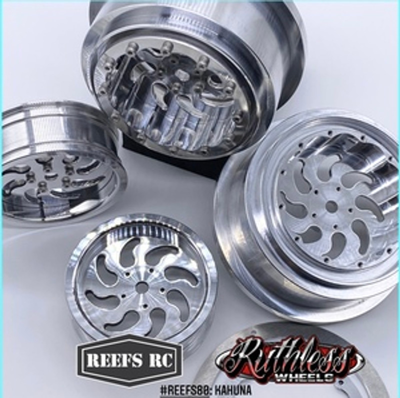 SEHREEFS80 Kahuna Beadlock Drag Wheels w/ Rings and Hardware (4pcs)