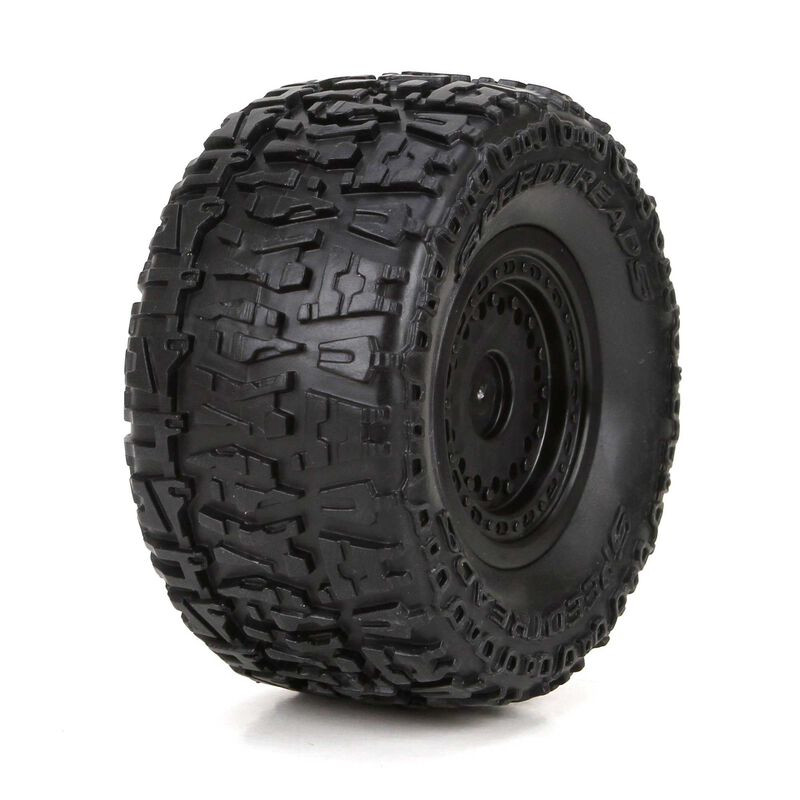 Front/Rear Premount Tire: 1/18 4WD Ruckus (2) ECX41000