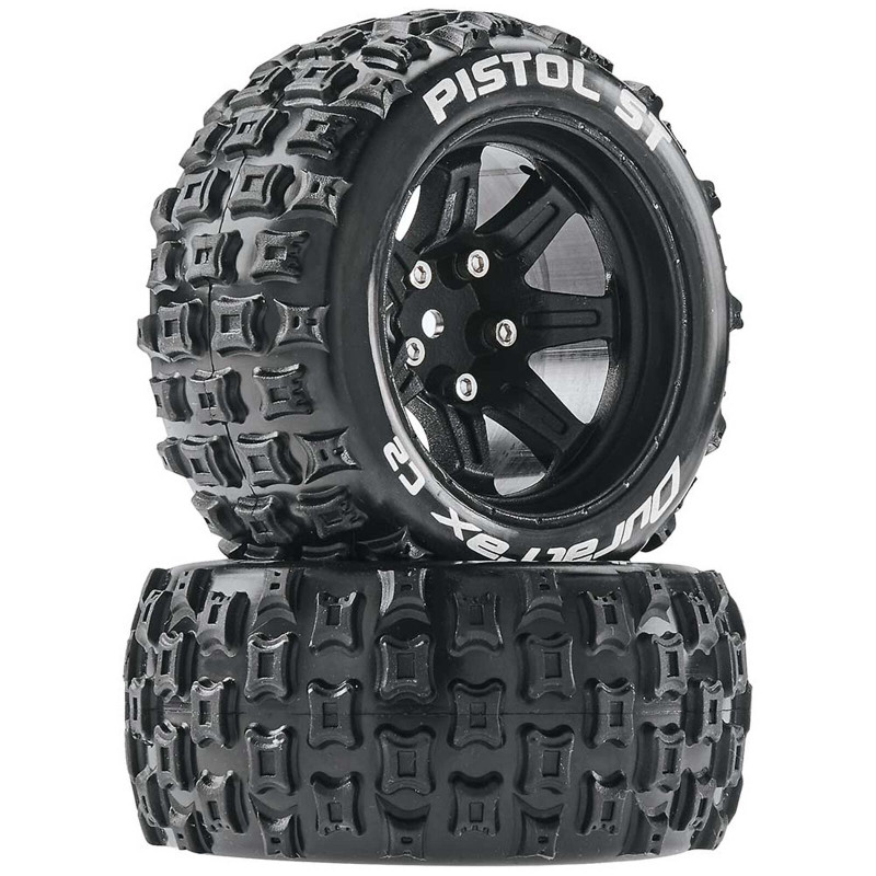 Pistol ST 2.8 Mounted Tires, Black 14mm Hex (2) DTXC5204