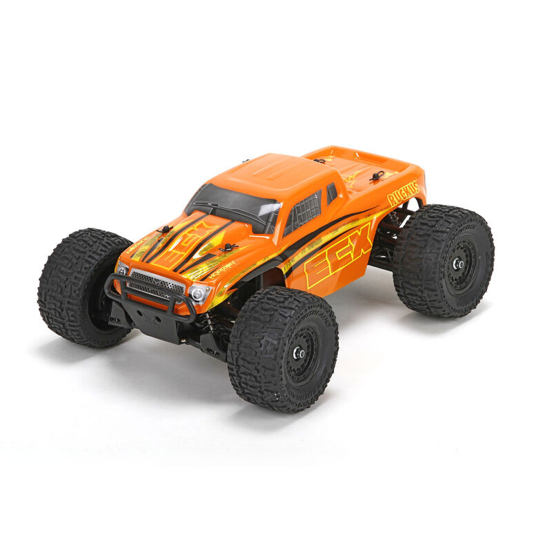 1/18 Ruckus 4WD Monster Truck RTR, Orange/Yellow ECX01000T2 1/18 Ruckus 4WD Monster Truck RTR, Orange/Yellow ECX01000T2
