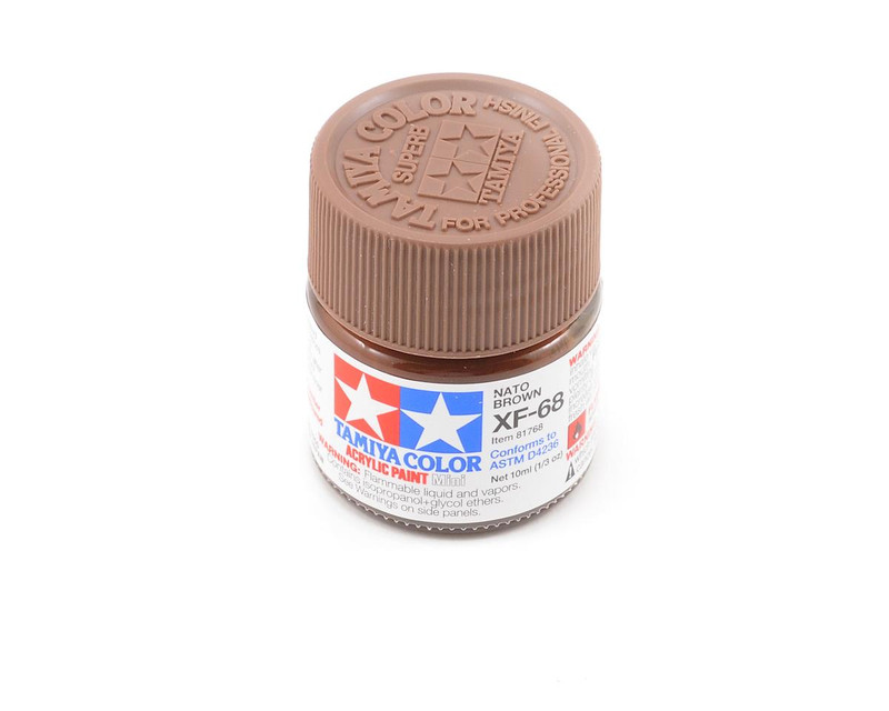 Tamiya XF-68 Flat Nato Brown Acrylic Paint (10ml) Tamiya XF-68 Flat Nato Brown Acrylic Paint (10ml)