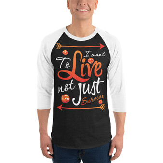 Live 3/4 Sleeve Men's T-Shirt