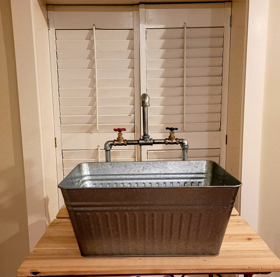 Farmhouse Laundry Sink and Faucet