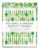 Kitchen Set — Garden & Gardening Green | 1 Tea Towel + 2 Dishcloths