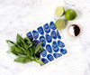 Blue Mussels patterned reusable Swedish dishcloth made from cellulose and cotton by Jangneus