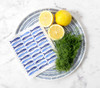 Sardines patterned reusable Swedish dishcloth made from cellulose and cotton by Jangneus