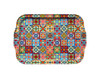 Large food-safe Turkish metal tray featuring the Zeynep pattern