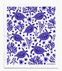 Blue turtle patterned reusable Swedish dishcloth made from cellulose and cotton by Jangneus