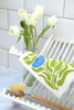 Swedish Dishcloth — Flower Green Blue
