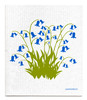 Blue Bluebells patterned reusable Swedish dishcloth made from cellulose and cotton by Jangneus