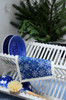Jangneus Swedish dishcloth, Snowflakes Blue, 100% biodegradable. The Sustainable Alternative to Paper Towels reusable for months, highly Absorbent.