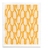 Ochre Harvest patterned reusable Swedish dishcloth made from cellulose and cotton by Jangneus