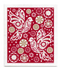 Turtle Dove patterned reusable Swedish dishcloth made from cellulose and cotton by Jangneus