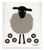 Black Sheep patterned reusable Swedish dishcloth made from cellulose and cotton by Jangneus