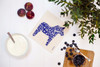 Swedish Dishcloth - Dala Horse - Blue