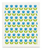 Turquoise tulip patterned reusable Swedish dishcloth made from cellulose and cotton by Jangneus