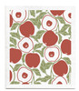 Red apple patterned reusable Swedish dishcloth made from cellulose and cotton by Jangneus