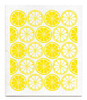 Yellow citrus patterned reusable Swedish dishcloth made from cellulose and cotton by Jangneus
