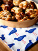 Bird patterned Swedish kitchen towel made from natural linen and cotton by Jangneus