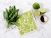 Jangneus Swedish dishcloth, Green Oak Leaf, 100% biodegradable