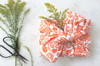 Oak Leaf Orange Scandinavian linen cotton kitchen towel by Jangneus