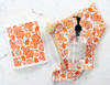 Oak Leaf  tea towel with two matching reusable Swedish dishcloths by Jangneus