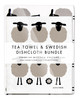 Kitchen Set — Sheep & Mini Sheep Black | 1 Tea Towel + 2 Dishcloths