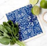 Inspired by classic Swedish design, the Scandi Bloom Swedish Dishcloth in blue brings beauty and functionality to everyday cleaning. Crafted from natural cellulose and cotton, this reusable cloth is exceptionally absorbent, machine washable, and fully biodegradable making it a sustainable staple for any kitchen.