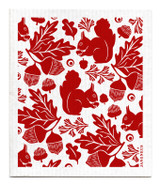 Swedish Dishcloth - Squirrel - Burgundy