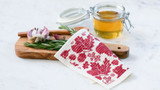 Swedish Dishcloth — Squirrel Burgundy