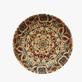 Small handmade Turkish tin bowl with Emel pattern for serving snacks or jewelry
