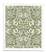 Swedish Dishcloth - Scandi Bloom - Olive Green