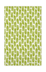 Fern Green patterned Swedish kitchen towel made from natural linen and cotton by Jangneus