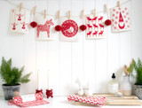 Swedish Dishcloth - Moose - Red