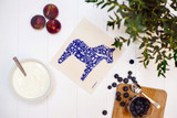 Swedish Dishcloth — Dala Horse Blue