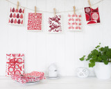 Swedish Dishcloth - Bikes - Red