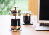 French Press Coffee Pot - Midnight Gold - Small