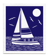 Swedish Dishcloth - Sailing Boat - Red