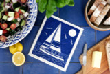 Swedish Dishcloth - Sailing Boat - Blue