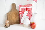 Jangneus Swedish dishcloth, New Leaves Red, 100% biodegradable. The Sustainable Alternative to Paper Towels reusable for months, highly Absorbent.