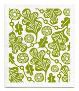 Jangneus Swedish dishcloth, Green Oak Leaf, 100% biodegradable