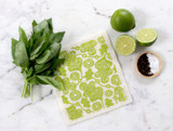 Jangneus Swedish dishcloth, Green Oak Leaf, 100% biodegradable