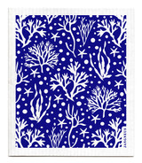 Swedish dishcloth 100% biodegradable 7 by 8 inches, Coral blue by Jangneus