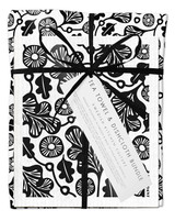 Bundle with 1 tea towel and 2 matching dishcloths oak leaf black