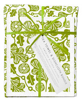 Bundle with 1 tea towel and 2 matching dishcloths oak leaf green