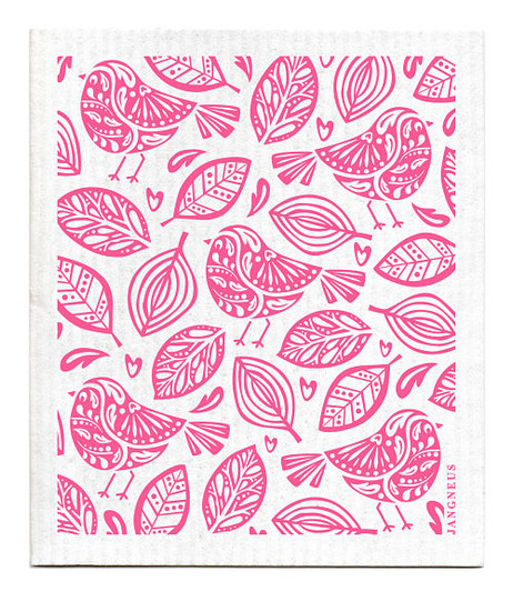 Swedish dishcloth Robins Pink