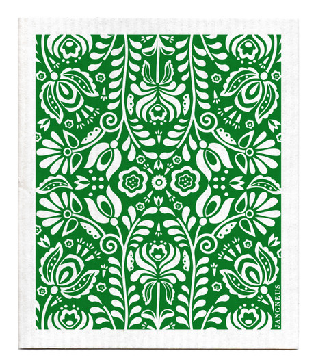 Swedish Dishcloth - Scandi Bloom - Green