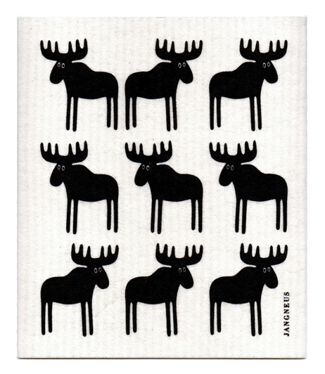 Swedish Dishcloth — Moose Black