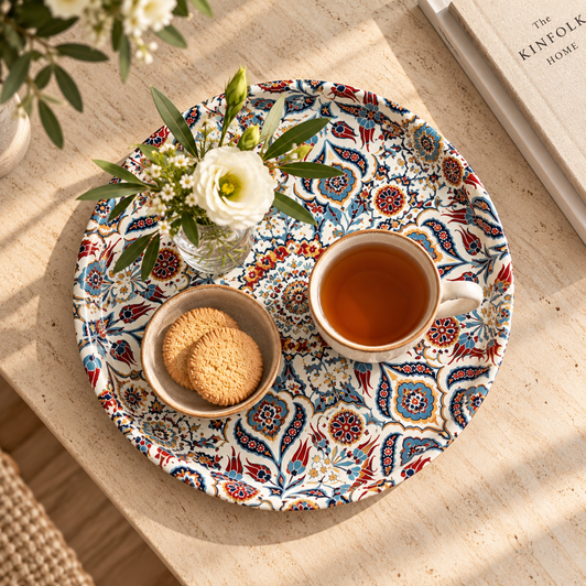 Round Metal Serving Tray – Emel